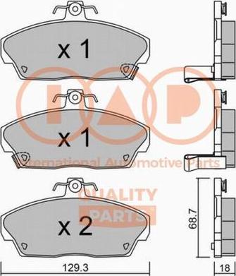 IAP QUALITY PARTS 704-06021P - Тормозные колодки, дисковые, комплект unicars.by