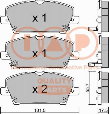 IAP QUALITY PARTS 704-06028P - Тормозные колодки, дисковые, комплект unicars.by