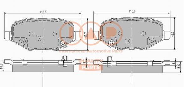 IAP QUALITY PARTS 704-08010 - Тормозные колодки, дисковые, комплект unicars.by