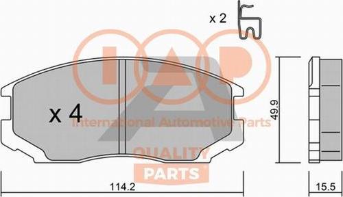 IAP QUALITY PARTS 704-12092P - Тормозные колодки, дисковые, комплект unicars.by