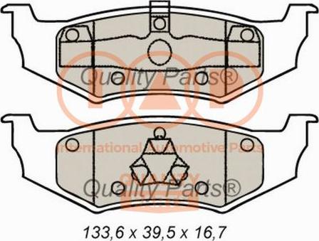 IAP QUALITY PARTS 704-02050 - Тормозные колодки, дисковые, комплект unicars.by