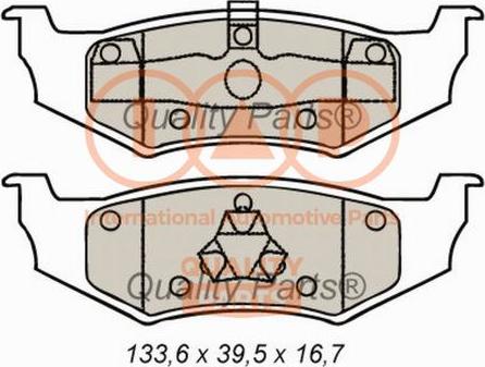 IAP QUALITY PARTS 704-02032 - Тормозные колодки, дисковые, комплект unicars.by