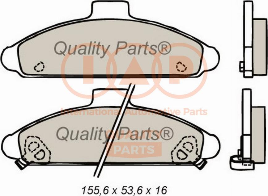 IAP QUALITY PARTS 704-07040G - Тормозные колодки, дисковые, комплект unicars.by