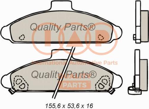 IAP QUALITY PARTS 704-07040 - Тормозные колодки, дисковые, комплект unicars.by