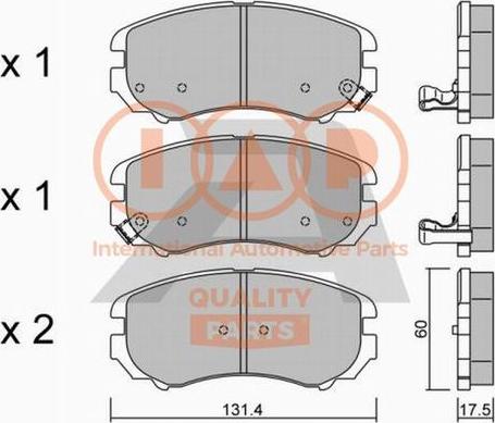 IAP QUALITY PARTS 704-07000P - Тормозные колодки, дисковые, комплект unicars.by