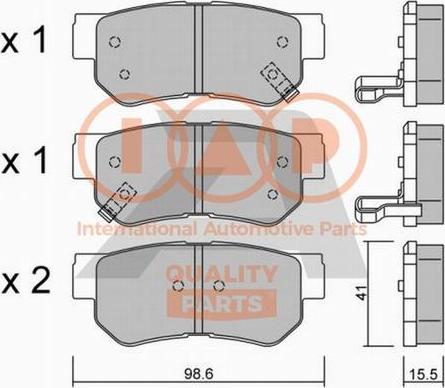 IAP QUALITY PARTS 704-21089P - Тормозные колодки, дисковые, комплект unicars.by