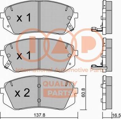 IAP QUALITY PARTS 704-07002P - Тормозные колодки, дисковые, комплект unicars.by