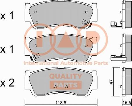 IAP QUALITY PARTS 704-07089P - Тормозные колодки, дисковые, комплект unicars.by