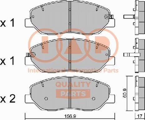 IAP QUALITY PARTS 704-07088P - Тормозные колодки, дисковые, комплект unicars.by