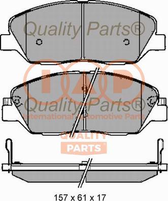 IAP QUALITY PARTS 704-07088 - Тормозные колодки, дисковые, комплект unicars.by