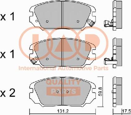 IAP QUALITY PARTS 704-07037P - Тормозные колодки, дисковые, комплект unicars.by