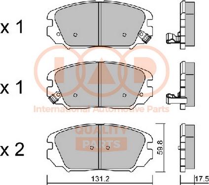 IAP QUALITY PARTS 704-07037 - Тормозные колодки, дисковые, комплект unicars.by