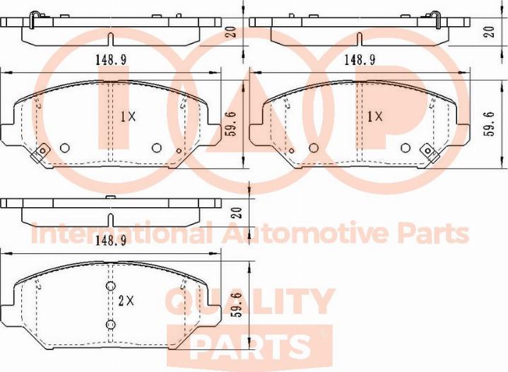 IAP QUALITY PARTS 704-07103 - Тормозные колодки, дисковые, комплект unicars.by