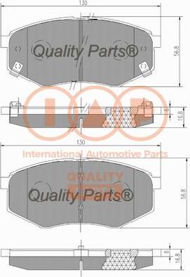 IAP QUALITY PARTS 704-07110 - Тормозные колодки, дисковые, комплект unicars.by