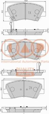 IAP QUALITY PARTS 704-07130 - Тормозные колодки, дисковые, комплект unicars.by