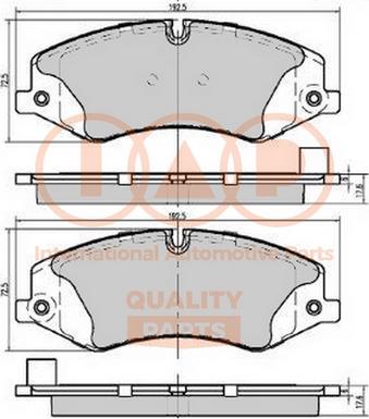 IAP QUALITY PARTS 704-14080 - Тормозные колодки, дисковые, комплект unicars.by