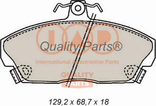 IAP QUALITY PARTS 704-14070 - Тормозные колодки, дисковые, комплект unicars.by