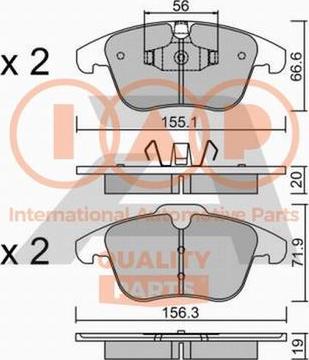 IAP QUALITY PARTS 704-14072P - Тормозные колодки, дисковые, комплект unicars.by