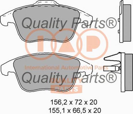 IAP QUALITY PARTS 704-14072X - Тормозные колодки, дисковые, комплект unicars.by