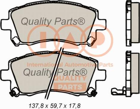 IAP QUALITY PARTS 704-15050 - Тормозные колодки, дисковые, комплект unicars.by