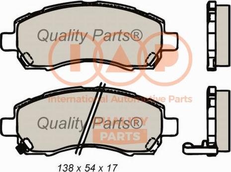 IAP QUALITY PARTS 704-15031 - Тормозные колодки, дисковые, комплект unicars.by