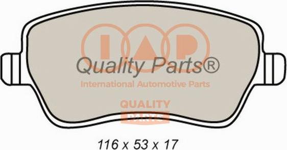 IAP QUALITY PARTS 704-16066P - Тормозные колодки, дисковые, комплект unicars.by