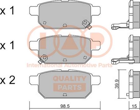 IAP QUALITY PARTS 704-16102P - Тормозные колодки, дисковые, комплект unicars.by