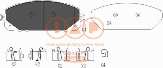 IAP QUALITY PARTS 704-10053X - Тормозные колодки, дисковые, комплект unicars.by