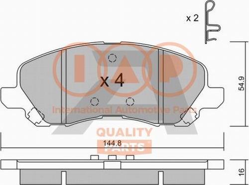 IAP QUALITY PARTS 704-10070P - Тормозные колодки, дисковые, комплект unicars.by