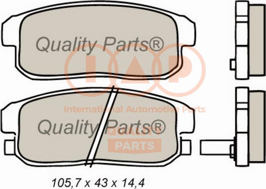 IAP QUALITY PARTS 704-11041P - Тормозные колодки, дисковые, комплект unicars.by