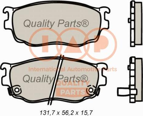 IAP QUALITY PARTS 704-11056 - Тормозные колодки, дисковые, комплект unicars.by