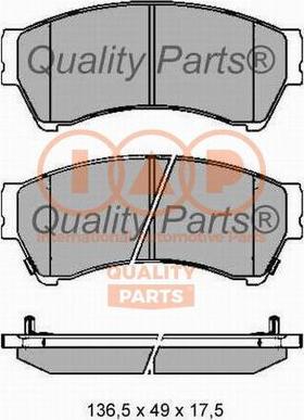 IAP QUALITY PARTS 704-11058X - Тормозные колодки, дисковые, комплект unicars.by