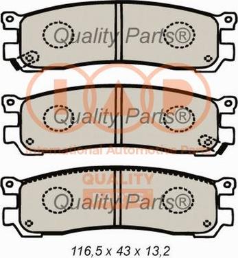 IAP QUALITY PARTS 704-11061 - Тормозные колодки, дисковые, комплект unicars.by