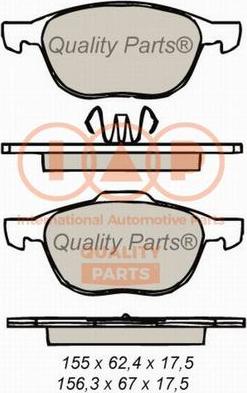 IAP QUALITY PARTS 704-11027X - Тормозные колодки, дисковые, комплект unicars.by