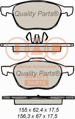 IAP QUALITY PARTS 704-11027 - Тормозные колодки, дисковые, комплект unicars.by