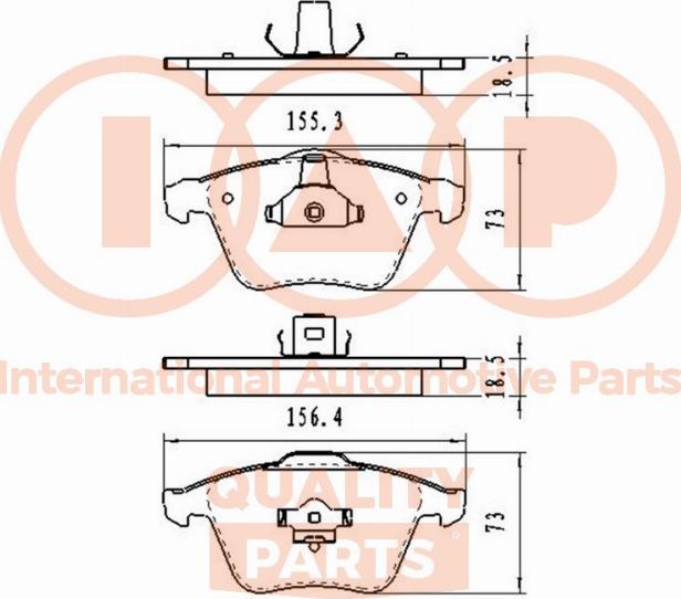 IAP QUALITY PARTS 704-11121 - Тормозные колодки, дисковые, комплект unicars.by