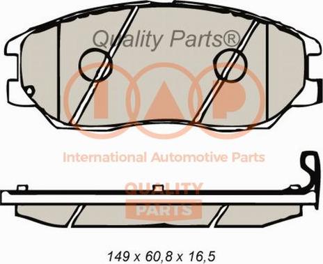 IAP QUALITY PARTS 704-18040 - Тормозные колодки, дисковые, комплект unicars.by