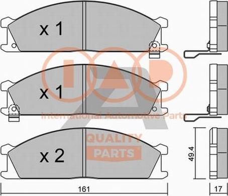 IAP QUALITY PARTS 704-13041P - Тормозные колодки, дисковые, комплект unicars.by