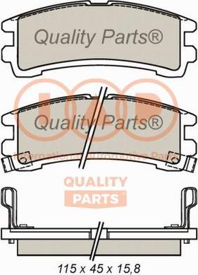 IAP QUALITY PARTS 704-13042 - Тормозные колодки, дисковые, комплект unicars.by