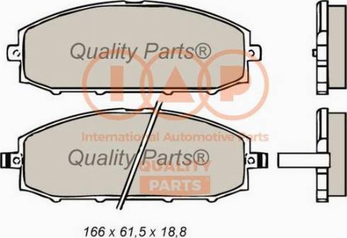 IAP QUALITY PARTS 704-13031X - Тормозные колодки, дисковые, комплект unicars.by