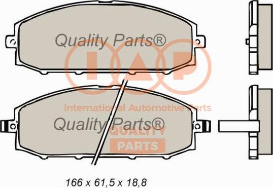 IAP QUALITY PARTS 704-13031 - Тормозные колодки, дисковые, комплект unicars.by