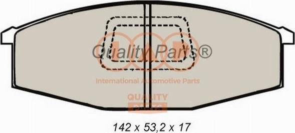 IAP QUALITY PARTS 704-13020 - Тормозные колодки, дисковые, комплект unicars.by