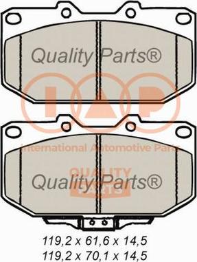 IAP QUALITY PARTS 704-13073 - Тормозные колодки, дисковые, комплект unicars.by