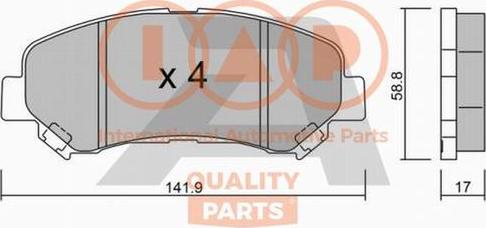 IAP QUALITY PARTS 704-13102P - Тормозные колодки, дисковые, комплект unicars.by