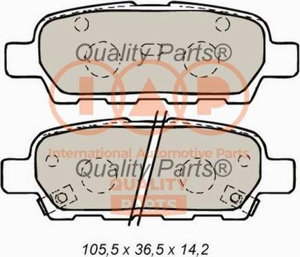 IAP QUALITY PARTS 704-13110X - Тормозные колодки, дисковые, комплект unicars.by