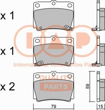 IAP QUALITY PARTS 704-12025P - Тормозные колодки, дисковые, комплект unicars.by