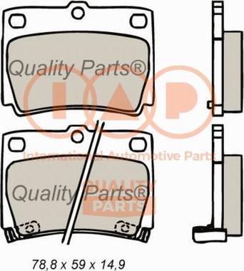 IAP QUALITY PARTS 704-12025 - Тормозные колодки, дисковые, комплект unicars.by