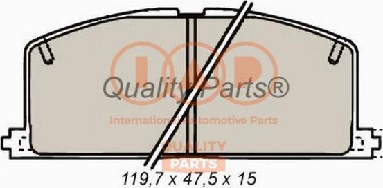 IAP QUALITY PARTS 704-17090 - Тормозные колодки, дисковые, комплект unicars.by