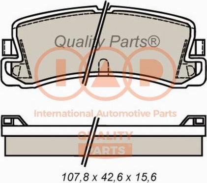 IAP QUALITY PARTS 704-17097 - Тормозные колодки, дисковые, комплект unicars.by