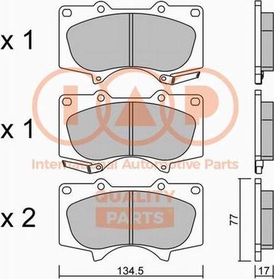 IAP QUALITY PARTS 704-17053P - Тормозные колодки, дисковые, комплект unicars.by